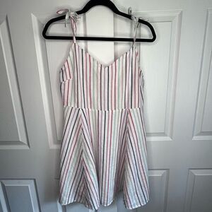 Gap Linen Blend Striped Sundress Size Large